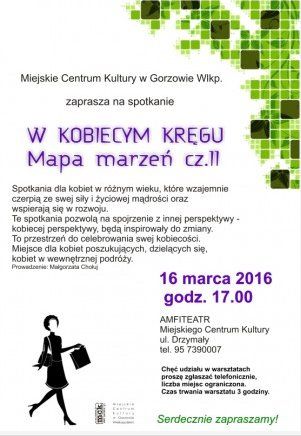 W Kobiecym Kręgu - spotkanie w CK w Gorzowie Wielkopolskim