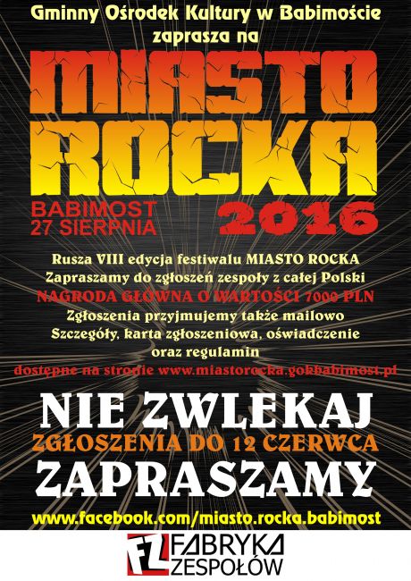 Ogólnopolski festiwal rockowy Miasto Rocka