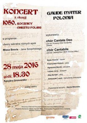 Koncert Gaude Mater Polonia z okazji 1050. Rocznicy Chrztu Polski